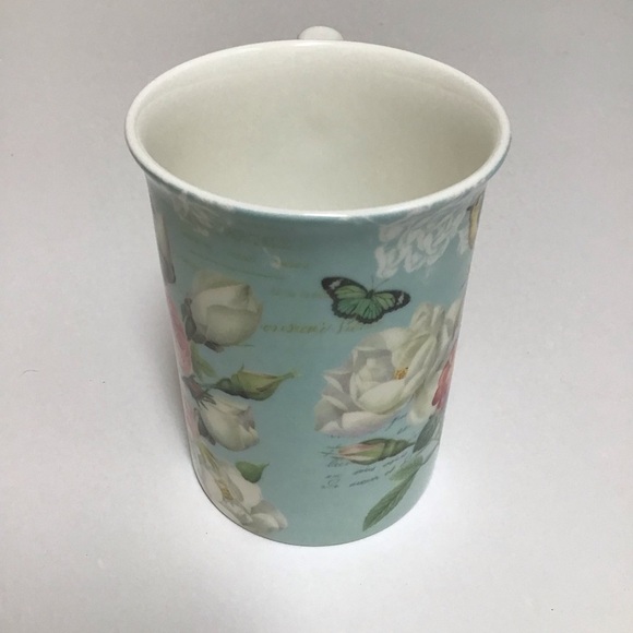 Stechcol Gracie Bone China Bird Coffee Mug Tea Cup Roses Butterfly Cottagecore - Picture 9 of 15